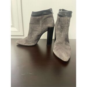 Saks Fifth Ave Grey Suede Boots size 8.5